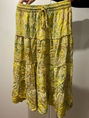 Vintage boho hippie stretchy maxi skirt for summer time